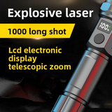 Rechargeable Zoom LED Flashlight with Digital Display