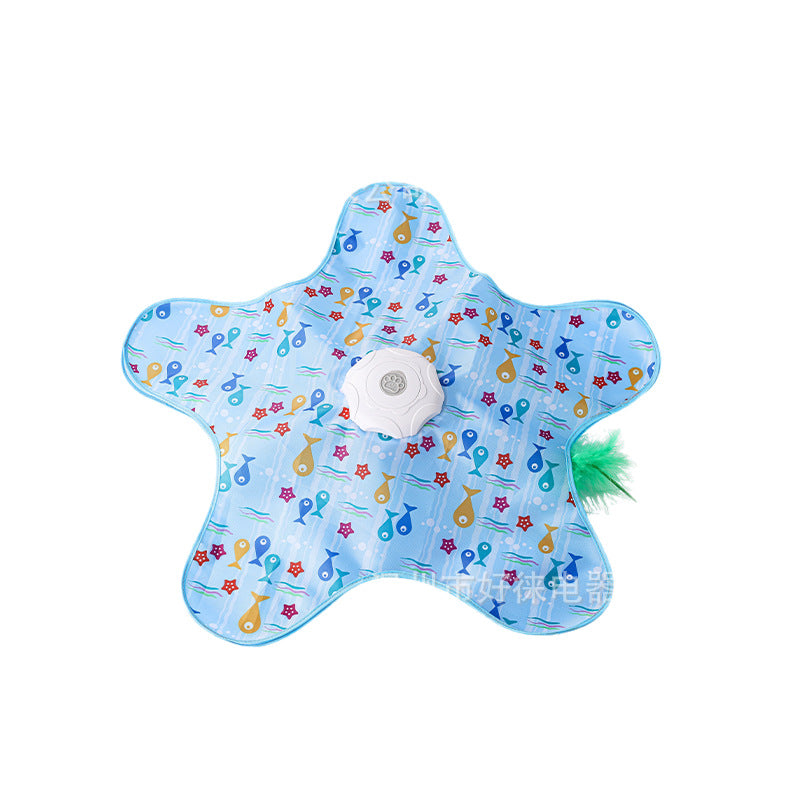 Interactive Automatic Cat Toy Hide and Seek Cover with Replaceable Teaser Wand