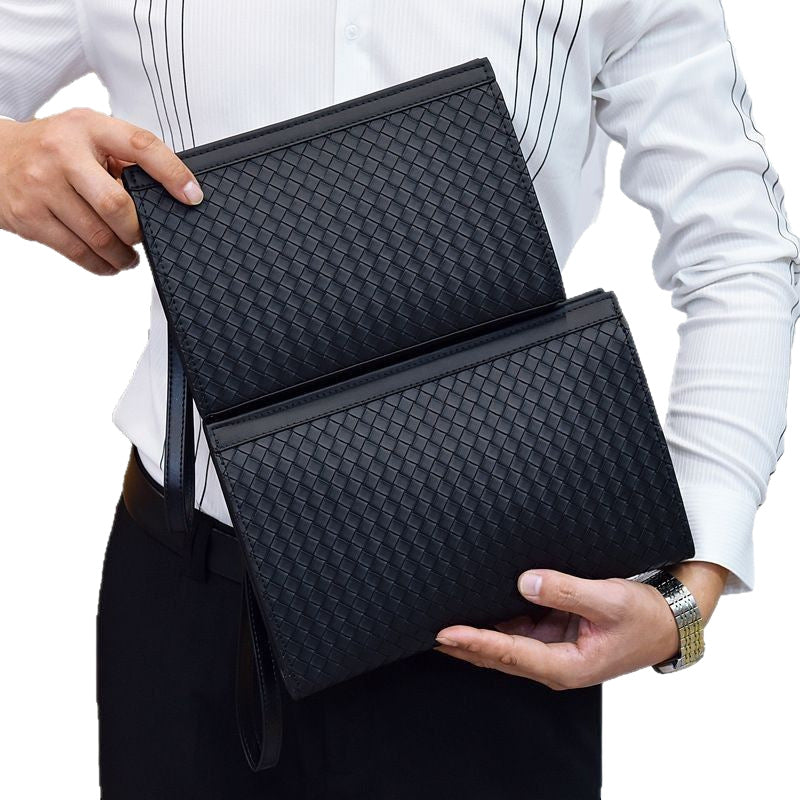 Mens Woven Pattern Clutch Bag