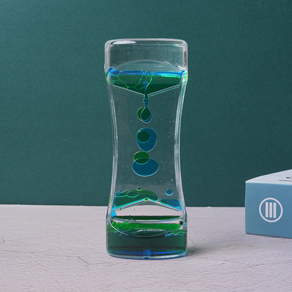 Dual Color Liquid Acrylic Hourglass Timer Decor