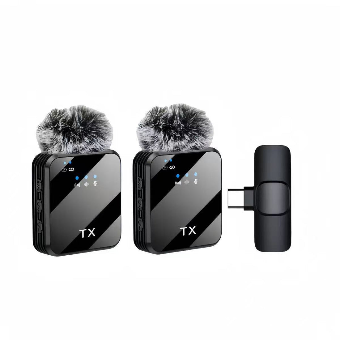 wireless lavalier microphone for mobile live streaming, compact wireless microphone for recording and audio capture product