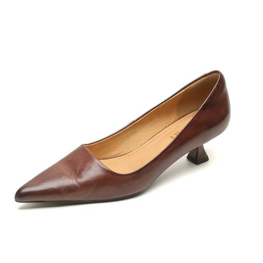 French Style Low Heel Pointed Toe Work Shoes