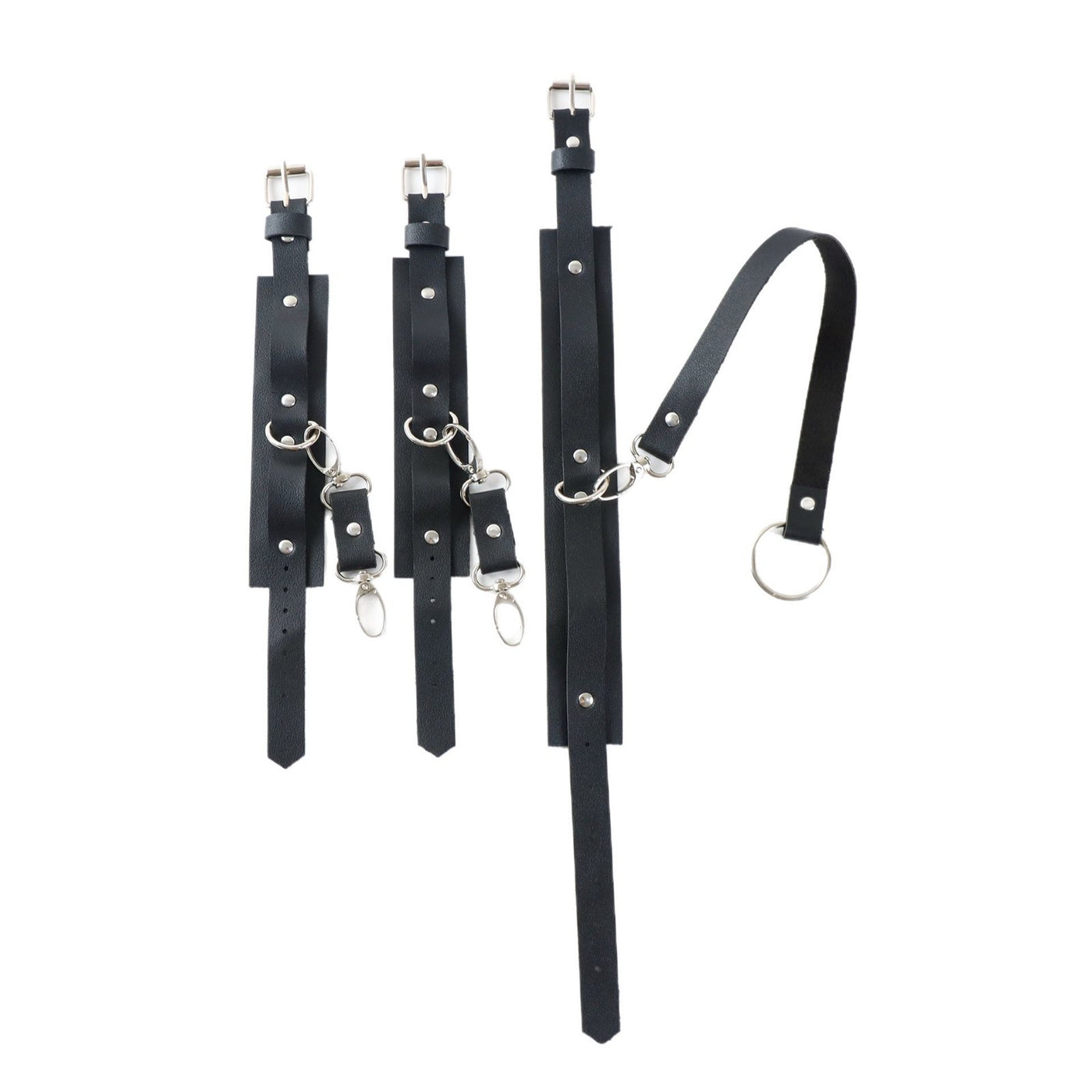 Adjustable Leather Bondage Waist Belt
