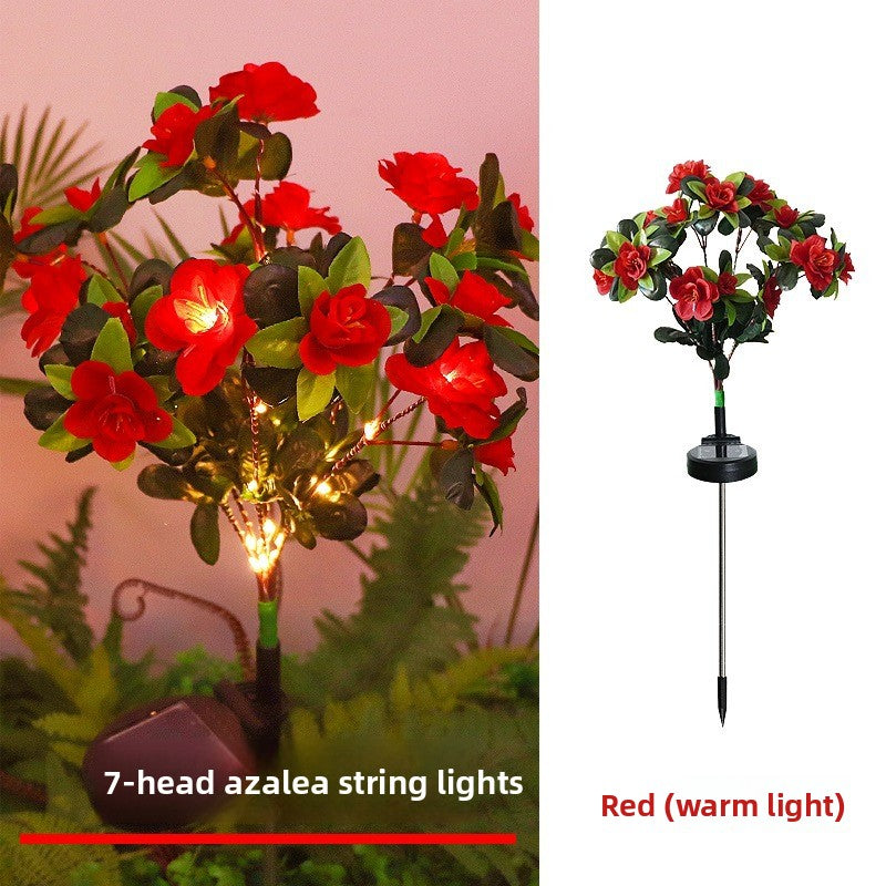 Solar Powered Azalea Flower Garden Light