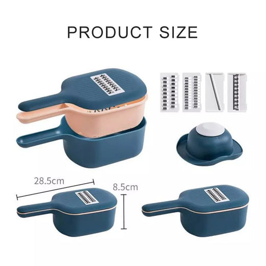 Vegetable slicer interchangeable blade heads