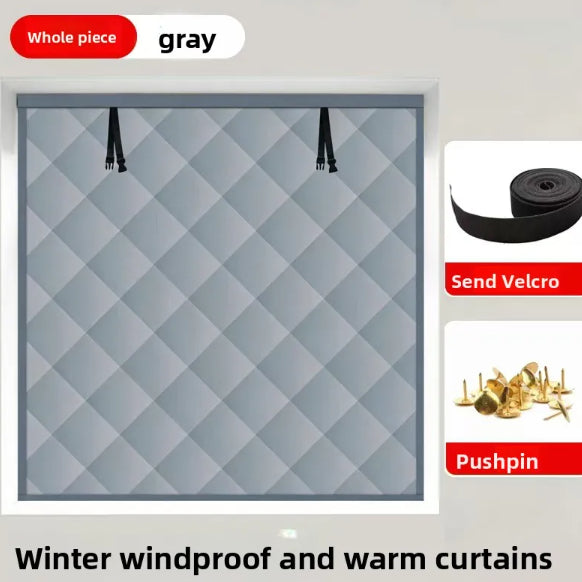 Anti-freezing heat-insulating and warm-keeping curtains with straps