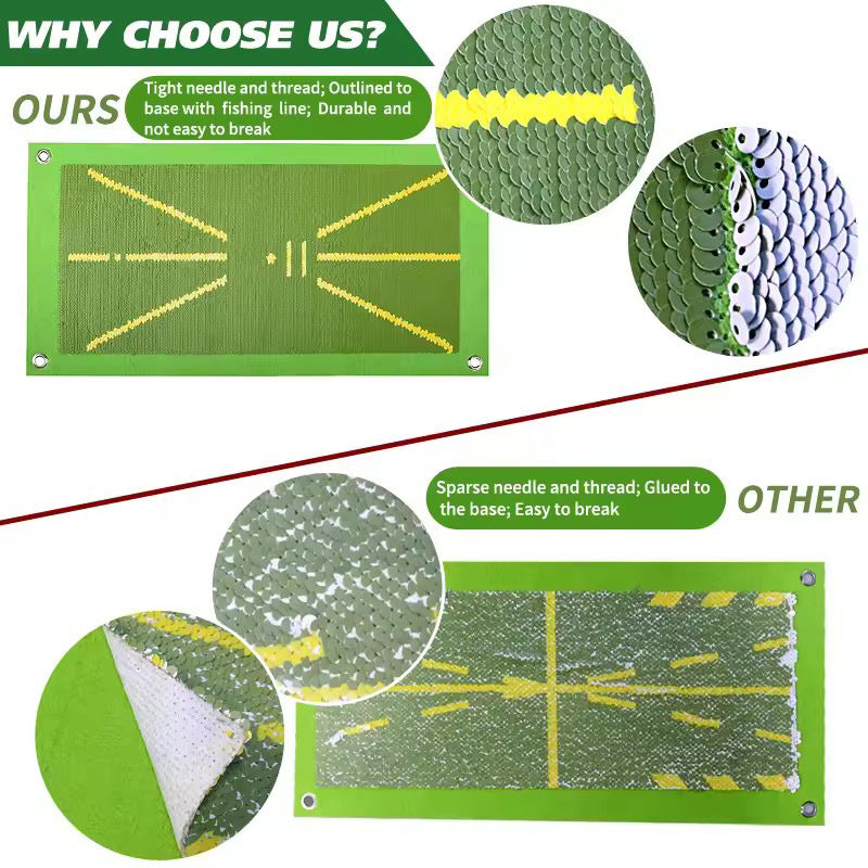 Golf Swing Training Mat with Trajectory Detection