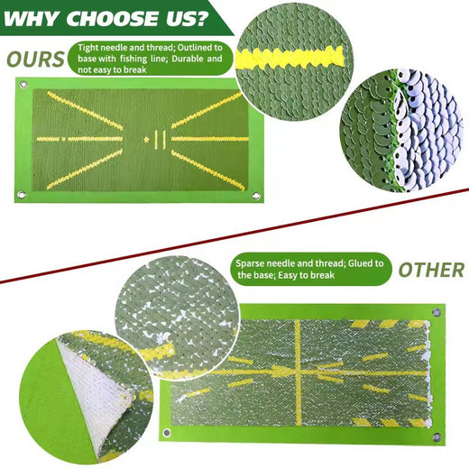Golf Swing Training Mat with Trajectory Detection
