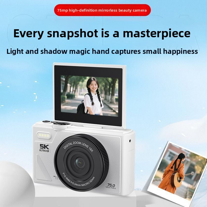 Flip Screen WiFi Digital Camera with 5K Video