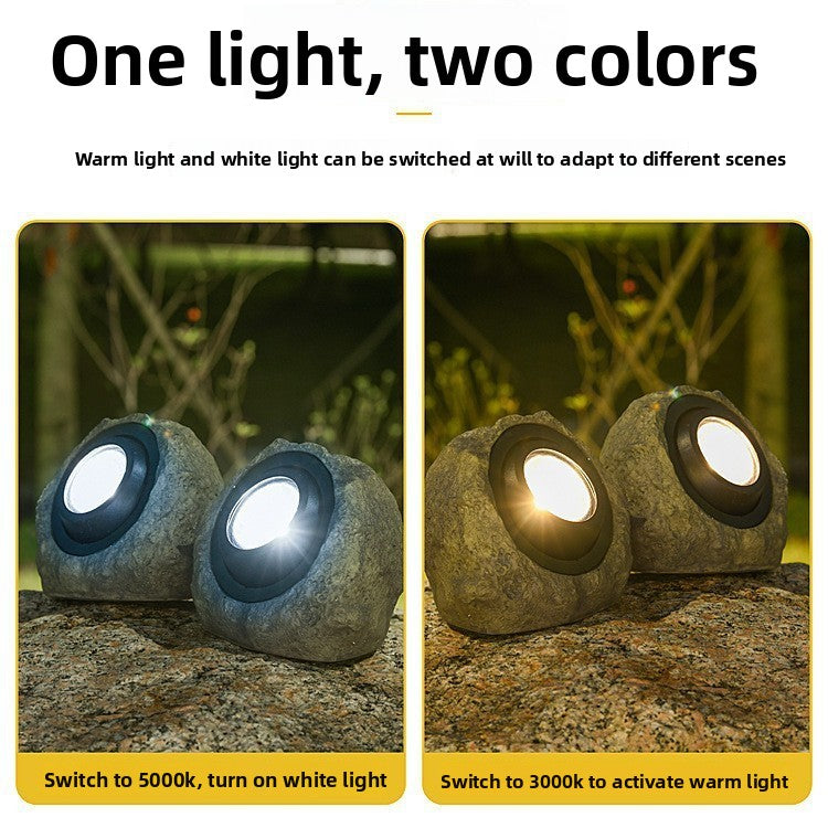 Outdoor realistic stone lanterns in outdoor garden