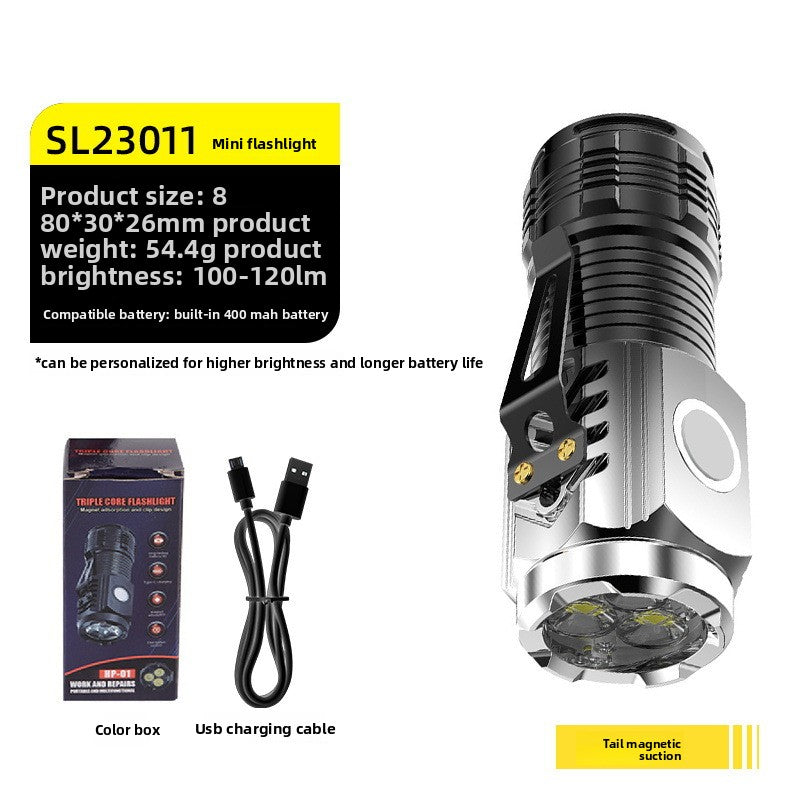 Rechargeable Mini LED Flashlight with Long Range