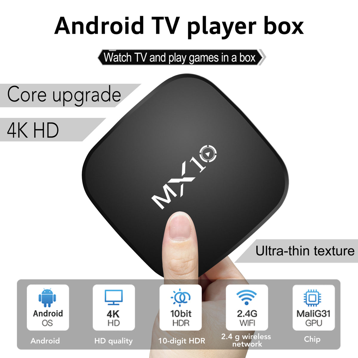 Android TV Box 4K HD WiFi Media Player