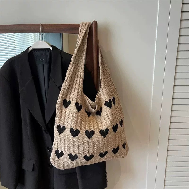 Women's Knitted Shoulder Tote Bag