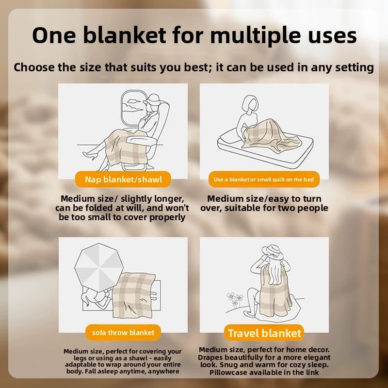 Double-sided faux rabbit fur plush blanket in solid color, photo 4
