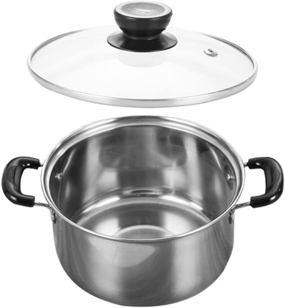 Tri-ply stainless base shown for induction use