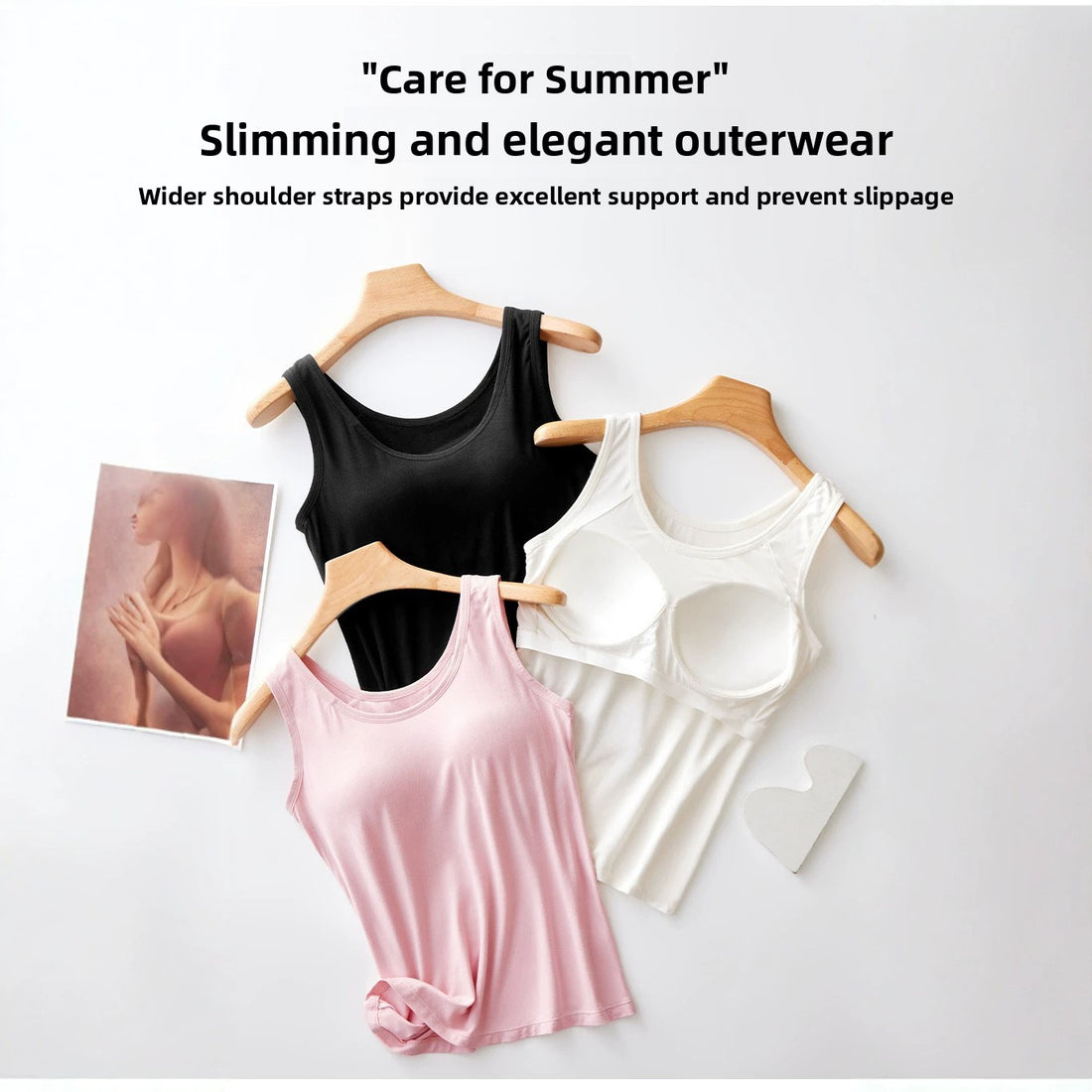 Women's Modal Padded Backless Yoga Camisole Tank Top Plus Size