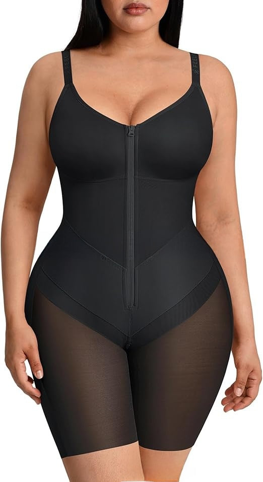 Shapewear bodysuit with front zipper and adjustable straps, photo 7