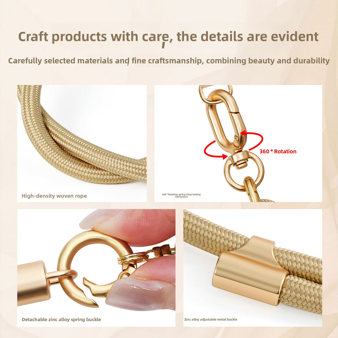 Furry Beaded Phone Strap Long Crossbody Neck Anti-Loss Chain product image 2