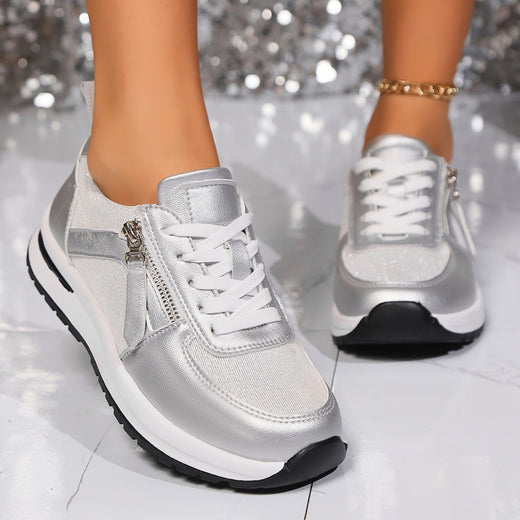 Foreign Trade Shoes Women's 2024 Summer New European and American Cross-border plus size Flat Bottom Round Head Solid Color Front Lace-up Women's Shoes