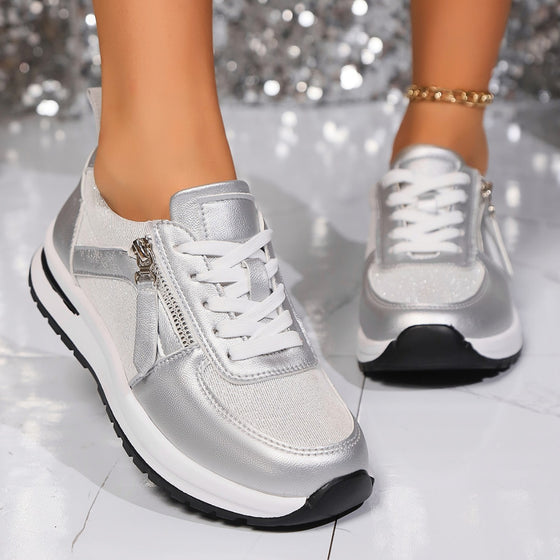 Foreign Trade Shoes Women's 2024 Summer New European and American Cross-border plus size Flat Bottom Round Head Solid Color Front Lace-up Women's Shoes
