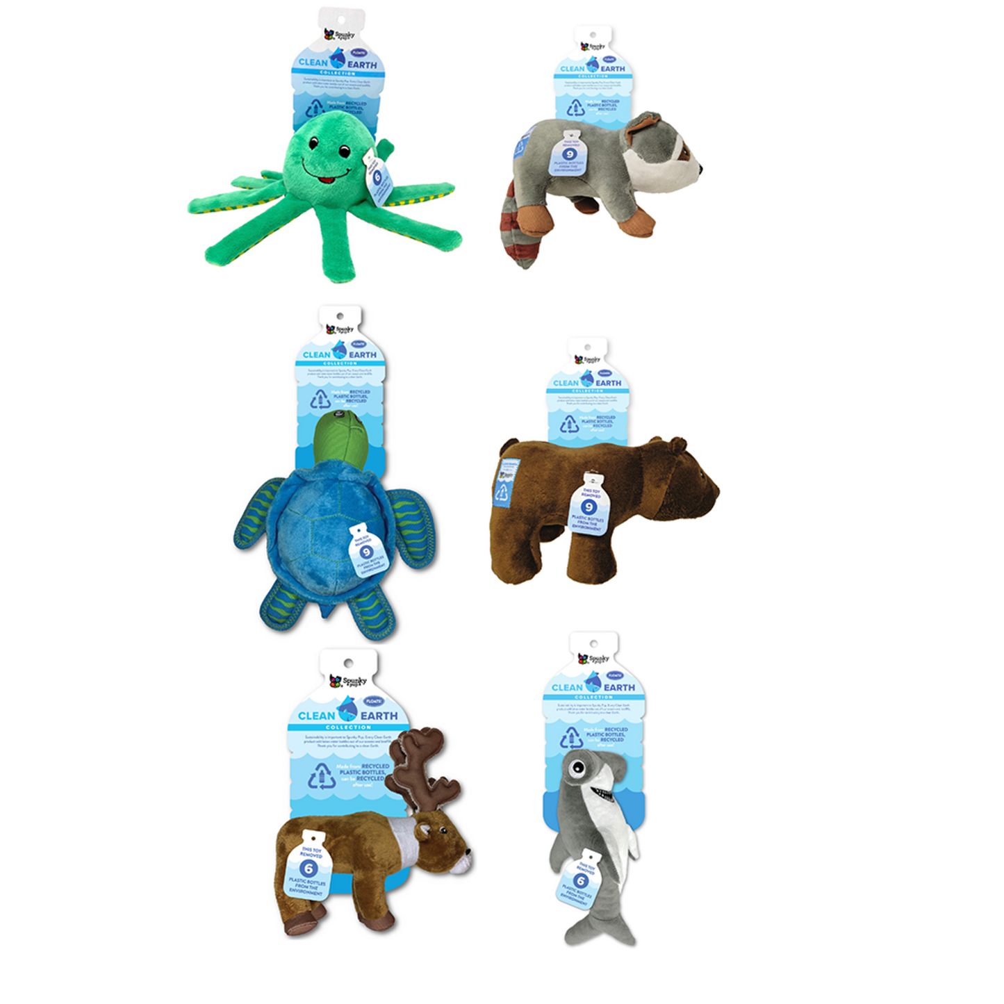 Spunky Pup Clean Earth Sustainable Plush Dog Toys