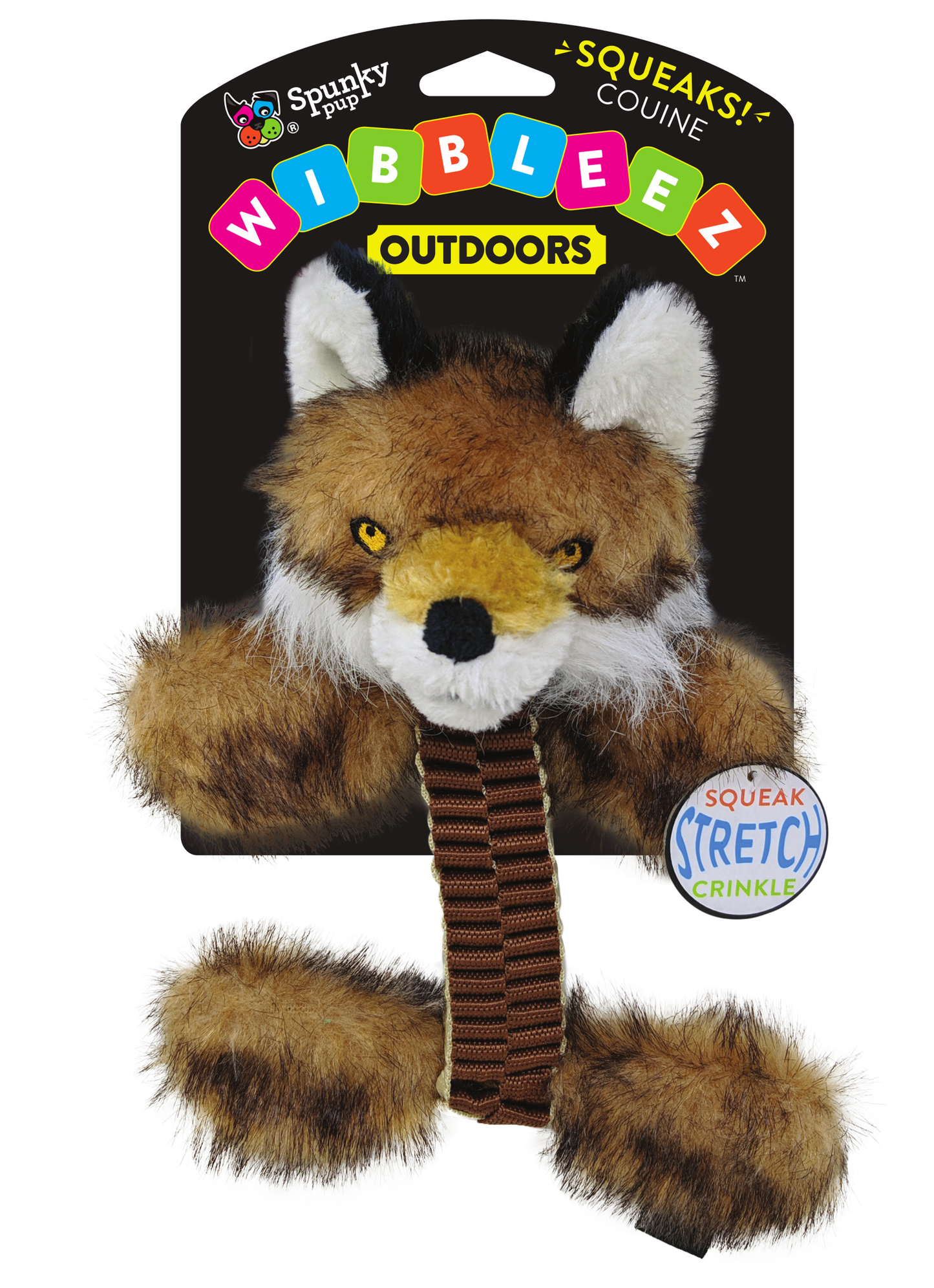 Spunky Pup Wibbleez Outdoors Plush Tug Dog Toy