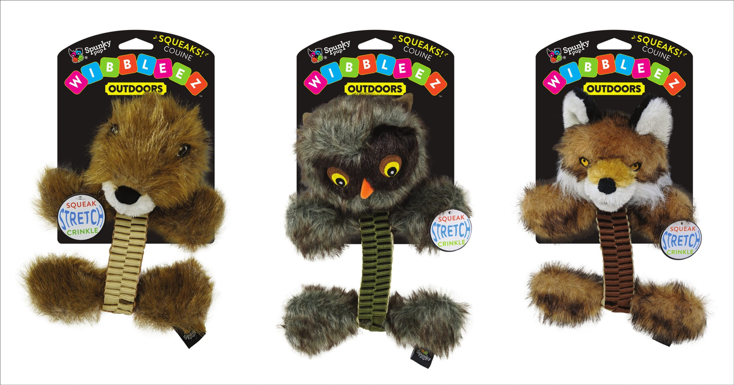 Spunky Pup Wibbleez Outdoors Plush Tug Dog Toy