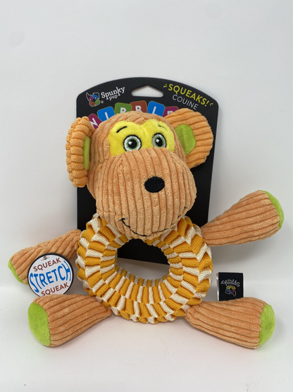Spunky Pup Wibbleez Round Plush Tug Dog Toy