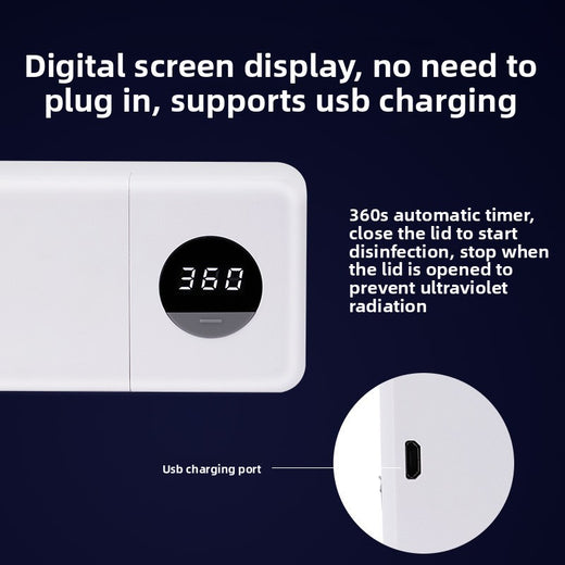 Smart UV Toothbrush Sterilizer with Digital Display