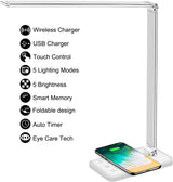 LED flex desk lamp, full view lit up