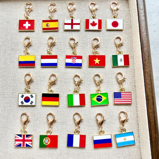 Enamel Flag Keychain Pendant product image 1