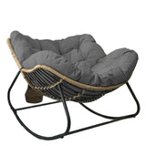 Modern Rattan Mesh Rocking Chair
