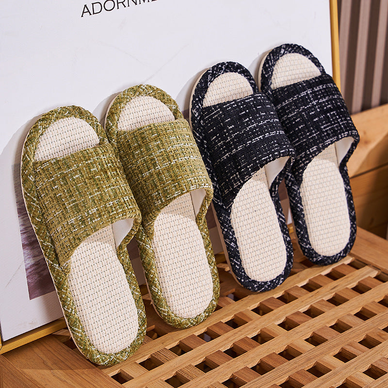 Cotton Linen Non-Slip Slippers