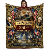 Flannel Commemorative Blanket for Home and Office