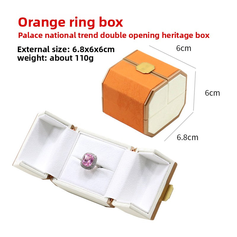 Vintage Double Open Jewelry Display Box