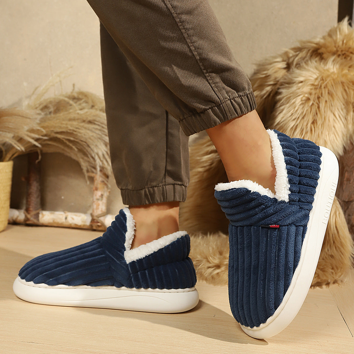 Plush Lined Indoor Outdoor Slippers