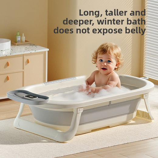 Temperature Sensing Baby Bathtub with Foldable Design product image 1