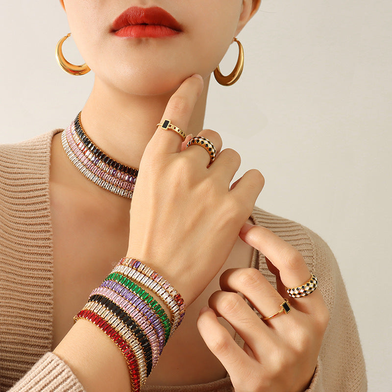 Multicolored Zircon Bracelet