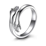Adjustable Geometric Embrace Ring