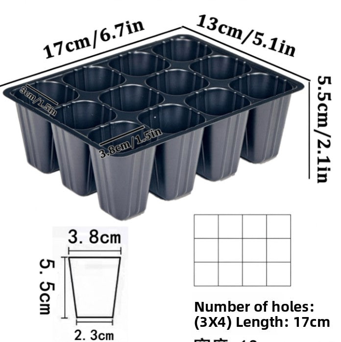 Seedling tray - 6/12 hole plastic cover for seedling pots
