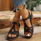 Women's Peep-Toe Chunky Heel Sandals