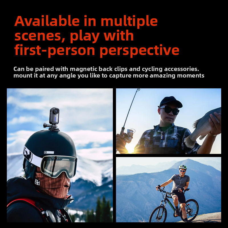 Mountaineering Neck Mount Action Camera Touch Screen Recorder