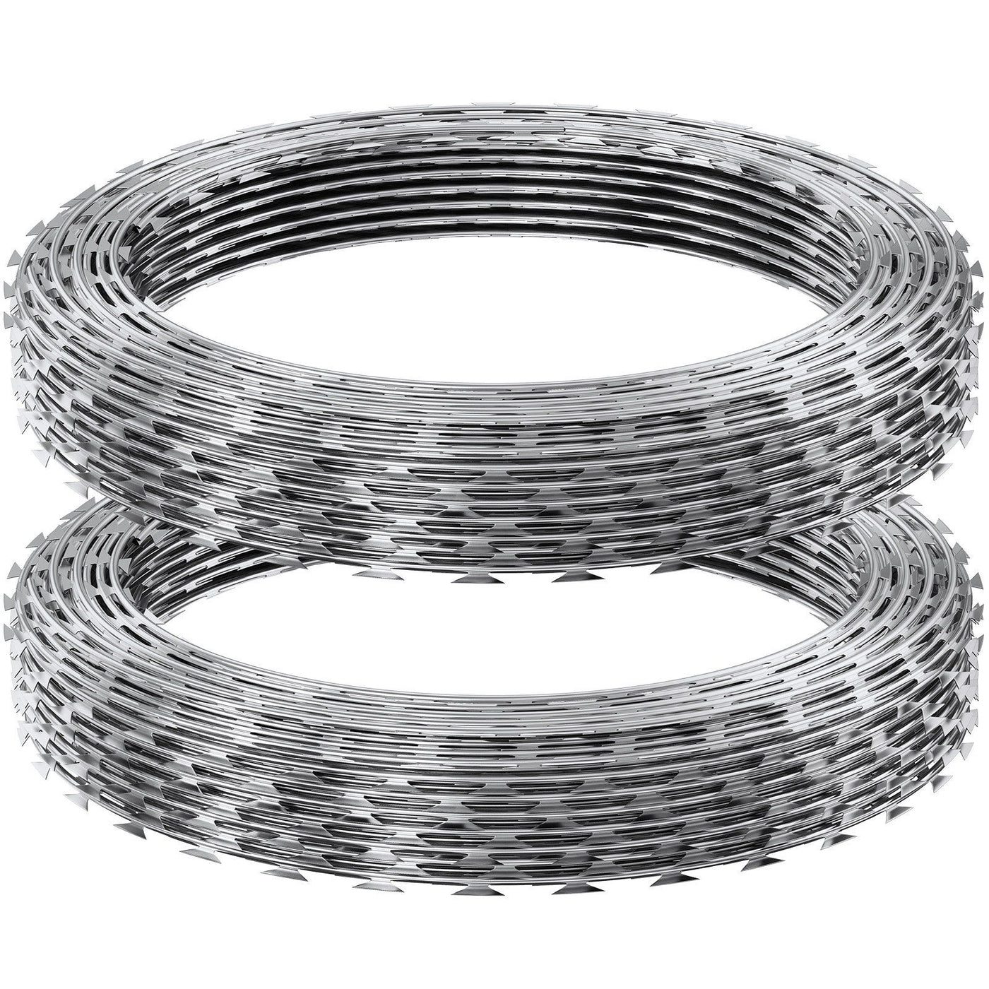 98 ft galvanized steel razor wire roll single spiral coil for perimeter fence