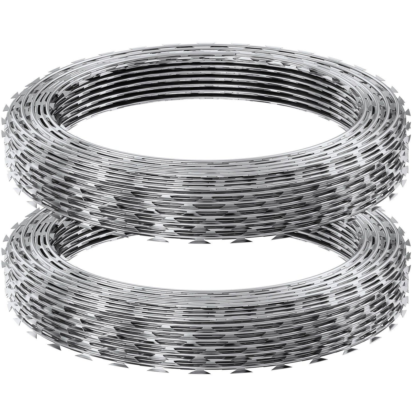 98 ft galvanized steel razor wire roll single spiral coil for perimeter fence