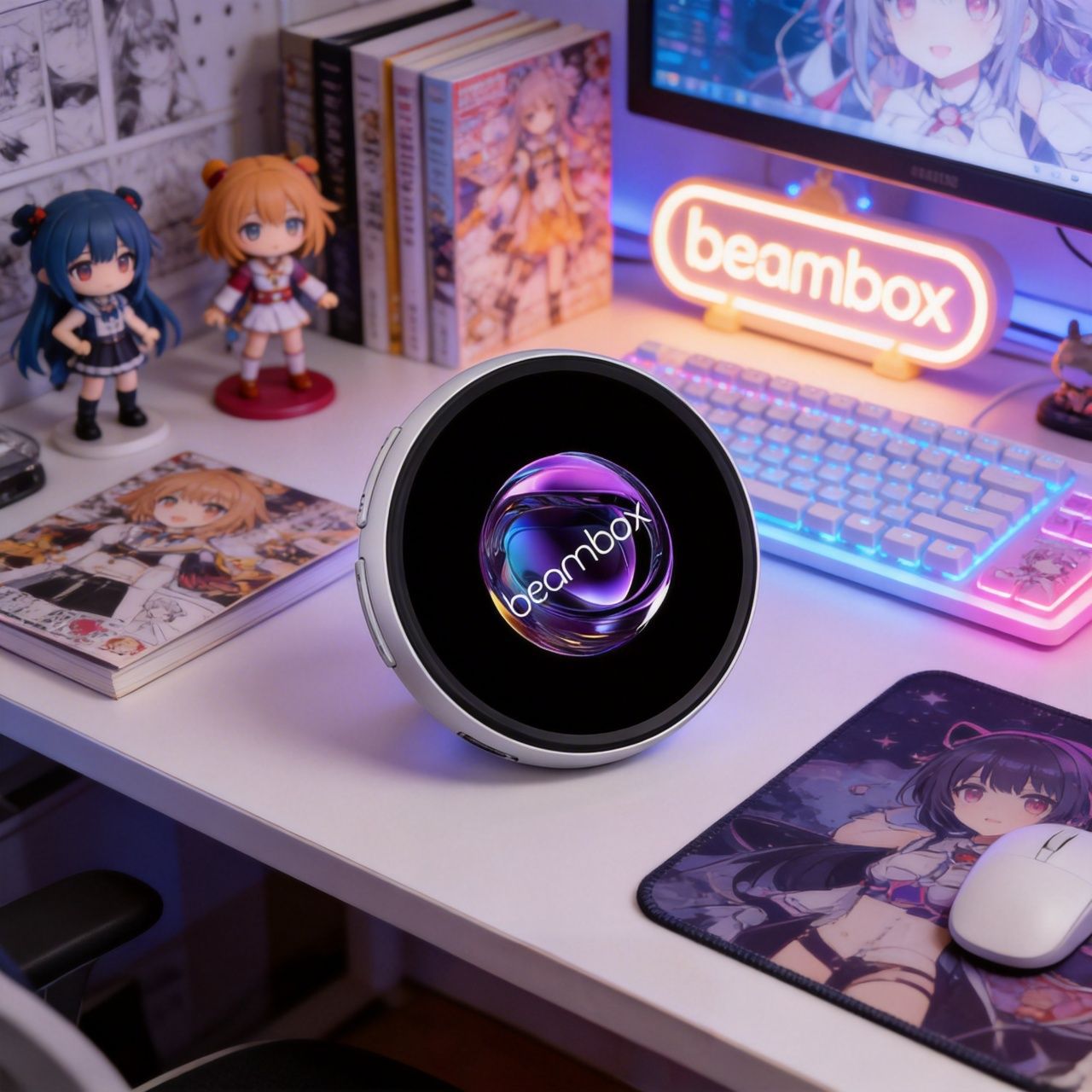 Smart Electronic Display Badge with Anime Design