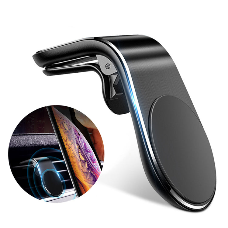 Magnetic car air vent phone holder, front view