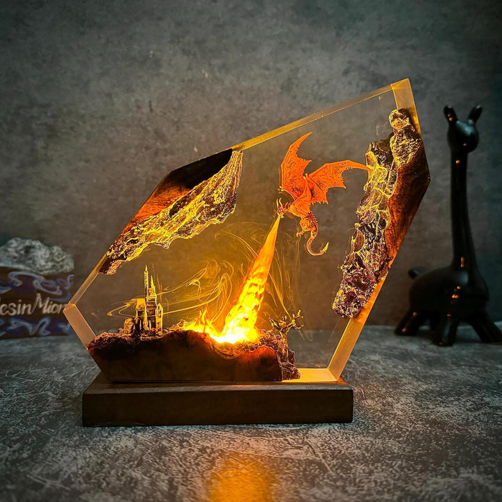 Dragon Design Resin Night Light