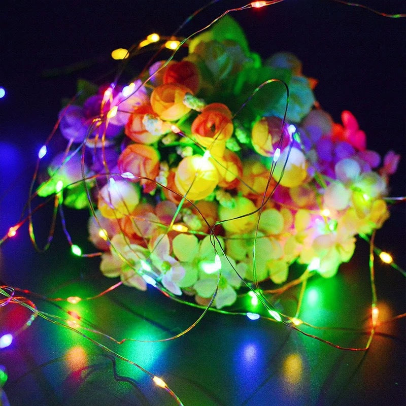 Solar LED Copper Wire String Lights