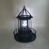 Solar Powered Rotating Lighthouse Garden Light