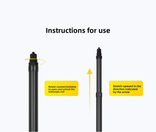 Camera carbon fiber selfie stick